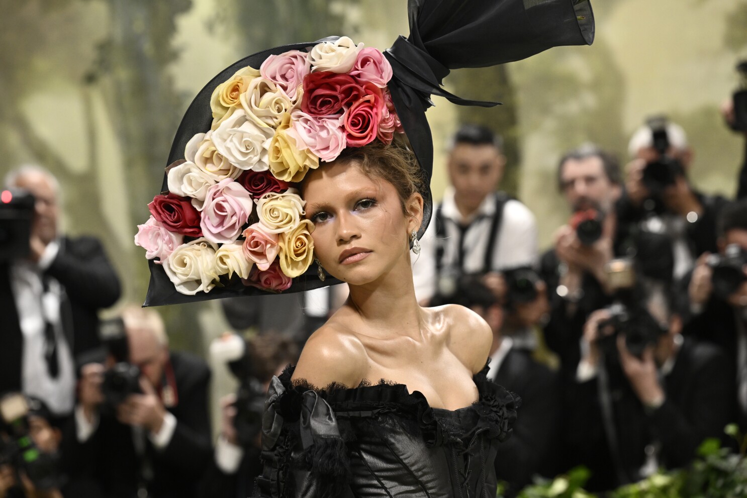 Met gala floral dress top